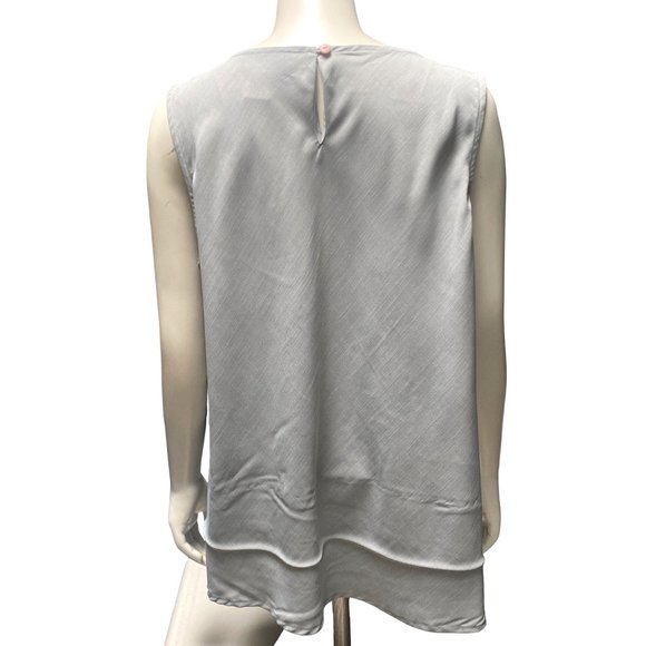 Maggie McNaughton Dressy Sleeveless Gray Blouse Size 1X - Picture 2 of 3